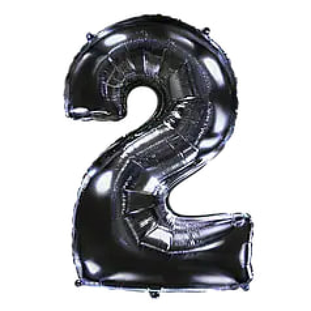 Кулька-цифра чорний 102 см 0-9